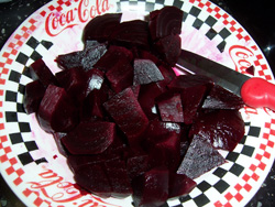 Cut beets into cubes